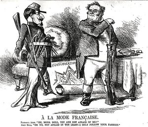 A La Mode Francaise, fra Punch, eller London Charivari, 4. august 1860 af English School